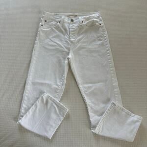 Levi's Women White Denim Wedgie Straight High Rise 31Wx27L